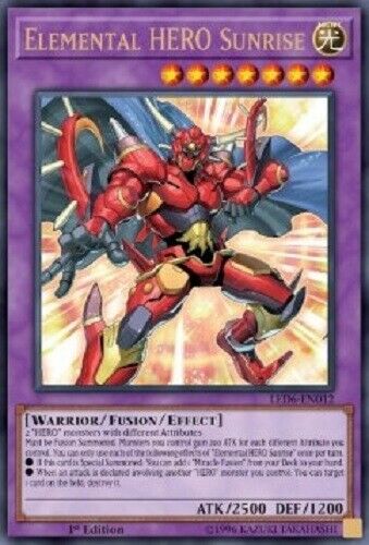 LED6-EN012 - Elemental HERO Sunrise - Ultra Rare - Effect Fusion Monster - Legendary Duelists 6 Magical Hero