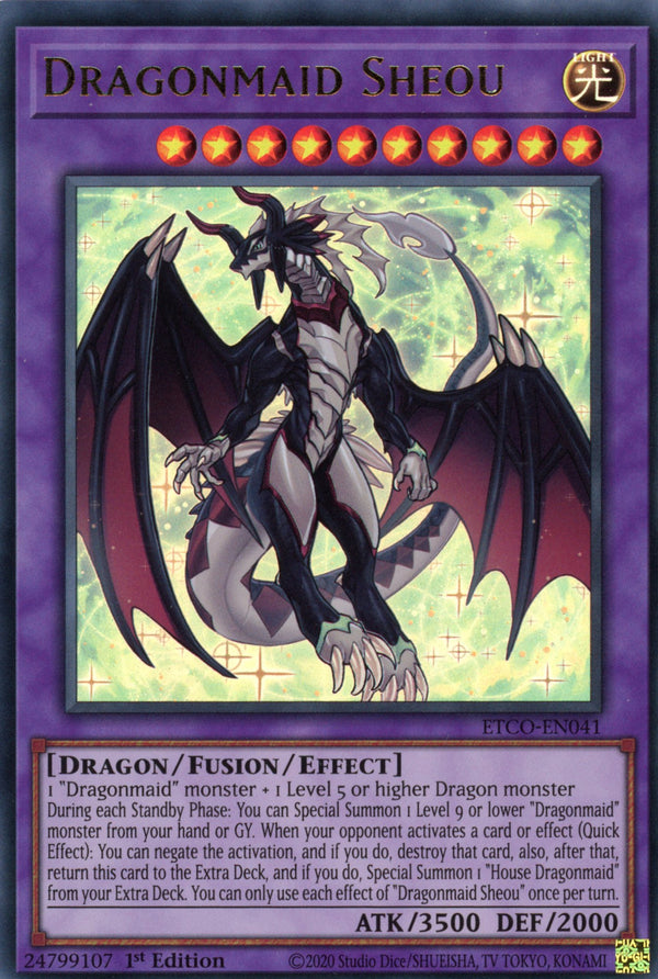 ETCO-EN041 - Dragonmaid Sheou - Ultra Rare - Effect Fusion Monster - Eternity Code