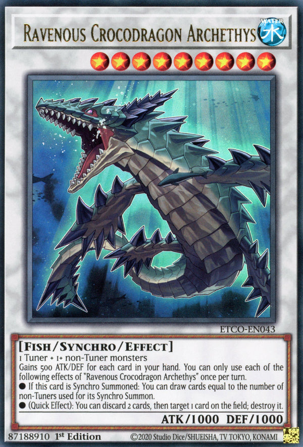 ETCO-EN043 - Ravenous Crocodragon Archethys - Ultra Rare - Effect Synchro Monster - Eternity Code