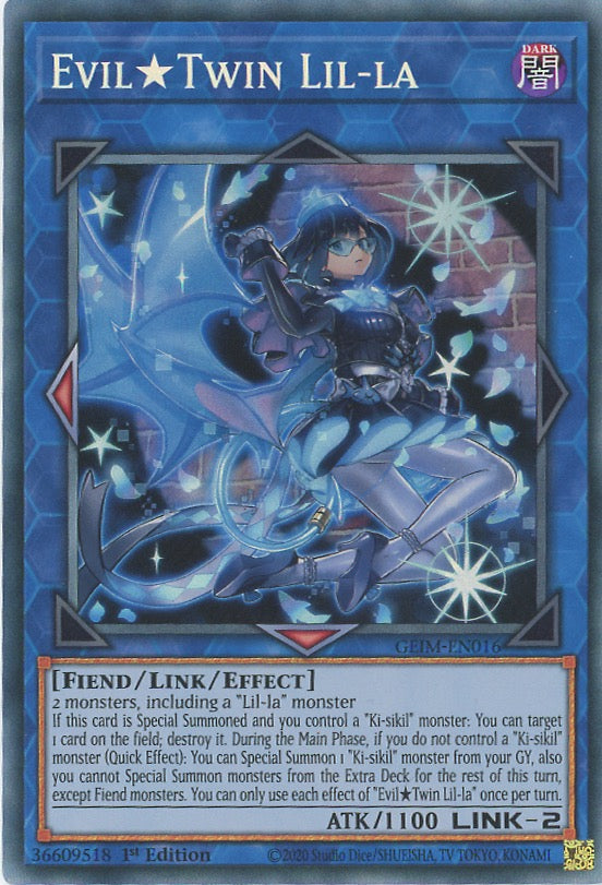 GEIM-EN016 - Evil Twin Lil-la - Collectors Rare - Effect Link Monster -  Genesis Impact