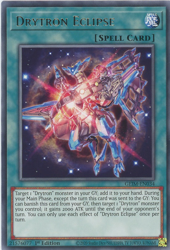 GEIM-EN034 - Drytron Eclipse - Rare - Normal Spell - Genesis Impact GEIM-EN034 - Drytron Eclipse - Rare - Normal Spell - Genesis Impact