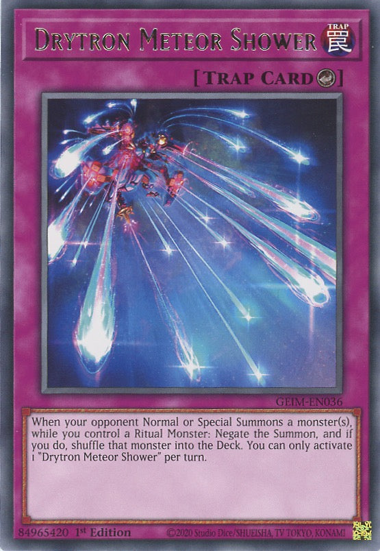 yugioh anti trap deck GEIM-EN036 - Drytron Meteor Shower - Rare - Counter Trap