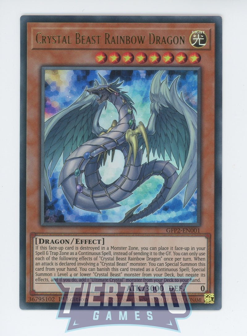GFP2-EN001 - Crystal Beast Rainbow Dragon - Ultra Rare - Effect Monster - Ghosts from the Past the 2nd Haunting