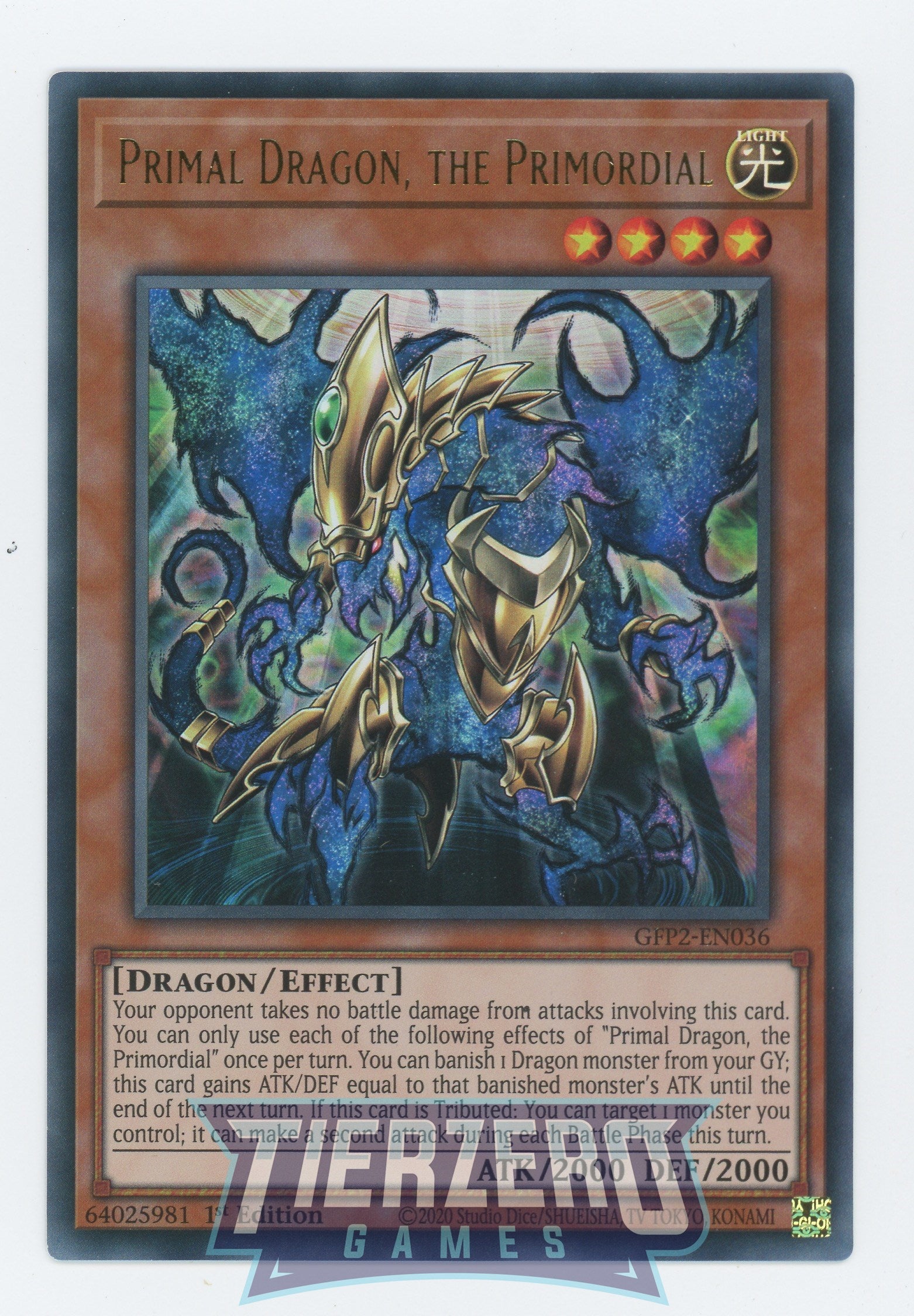GFP2-EN036 - Primal Dragon, the Primordial - Ultra Rare - Ghosts From the Past: The 2nd Haunting