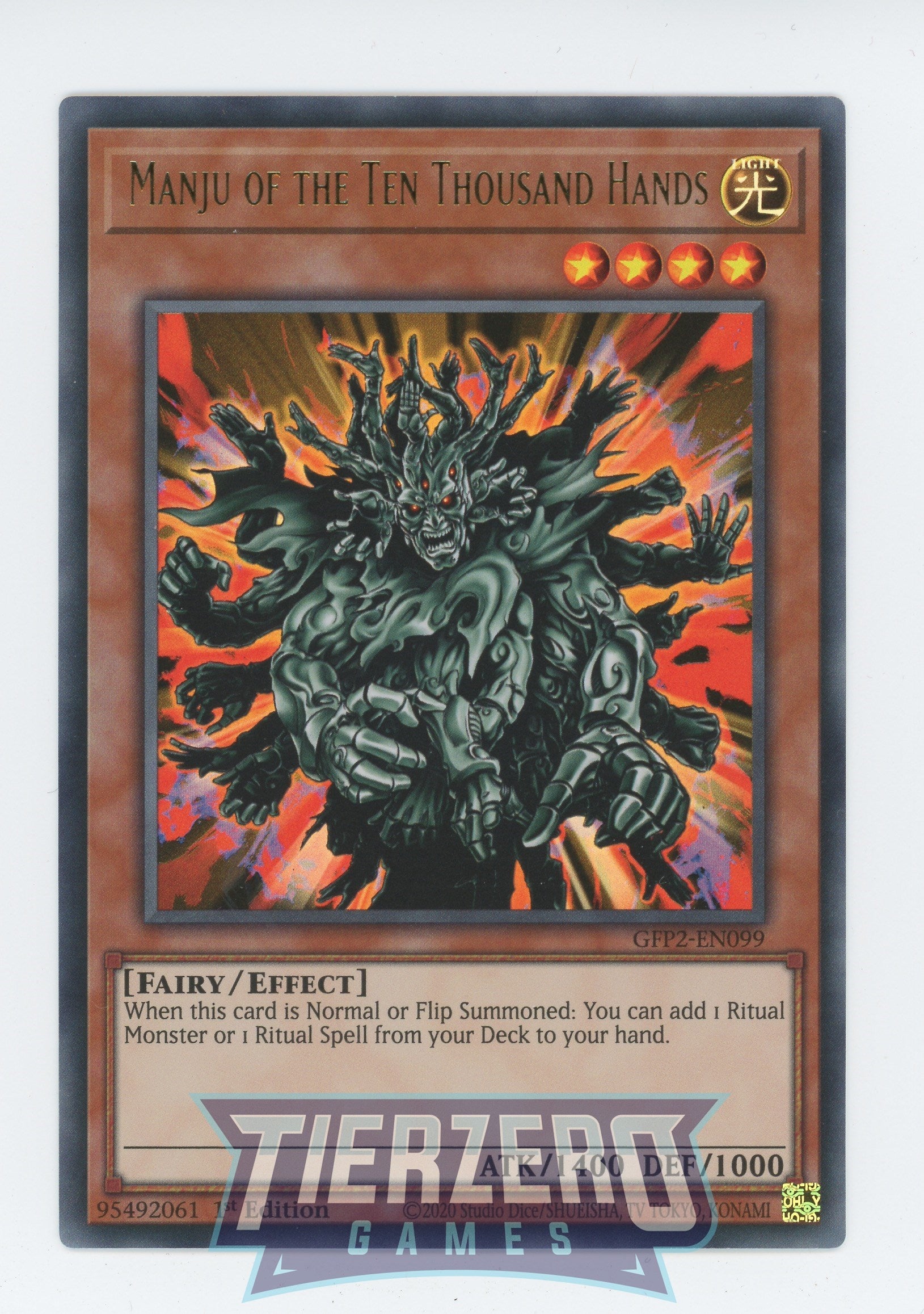 GFP2-EN099 - Manju of the Ten Thousand Hands - Ultra Rare - Ghosts From the Past: The 2nd Haunting
