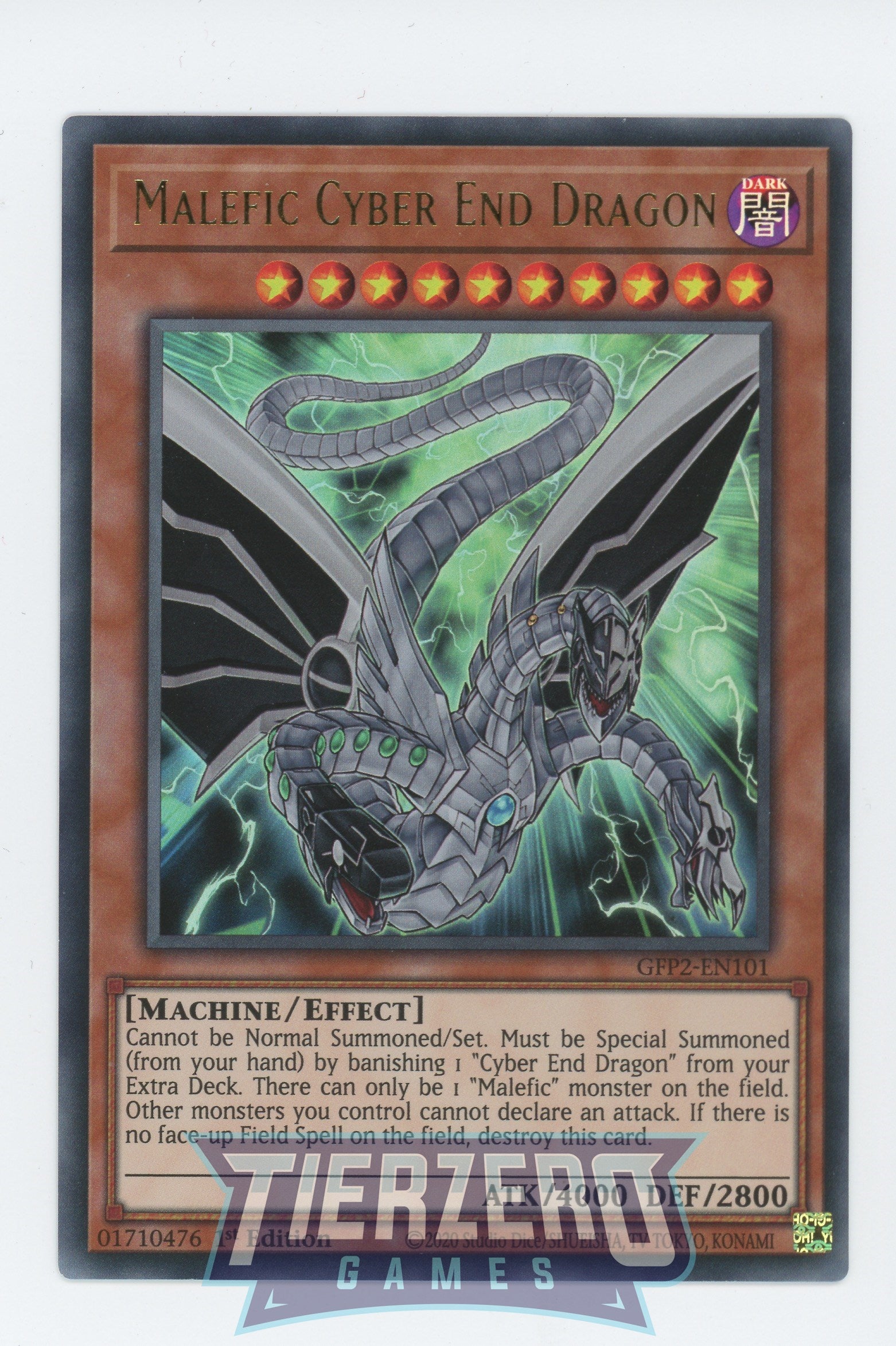 GFP2-EN101 - Malefic Cyber End Dragon - Ultra Rare - Ghosts From the Past: The 2nd Haunting