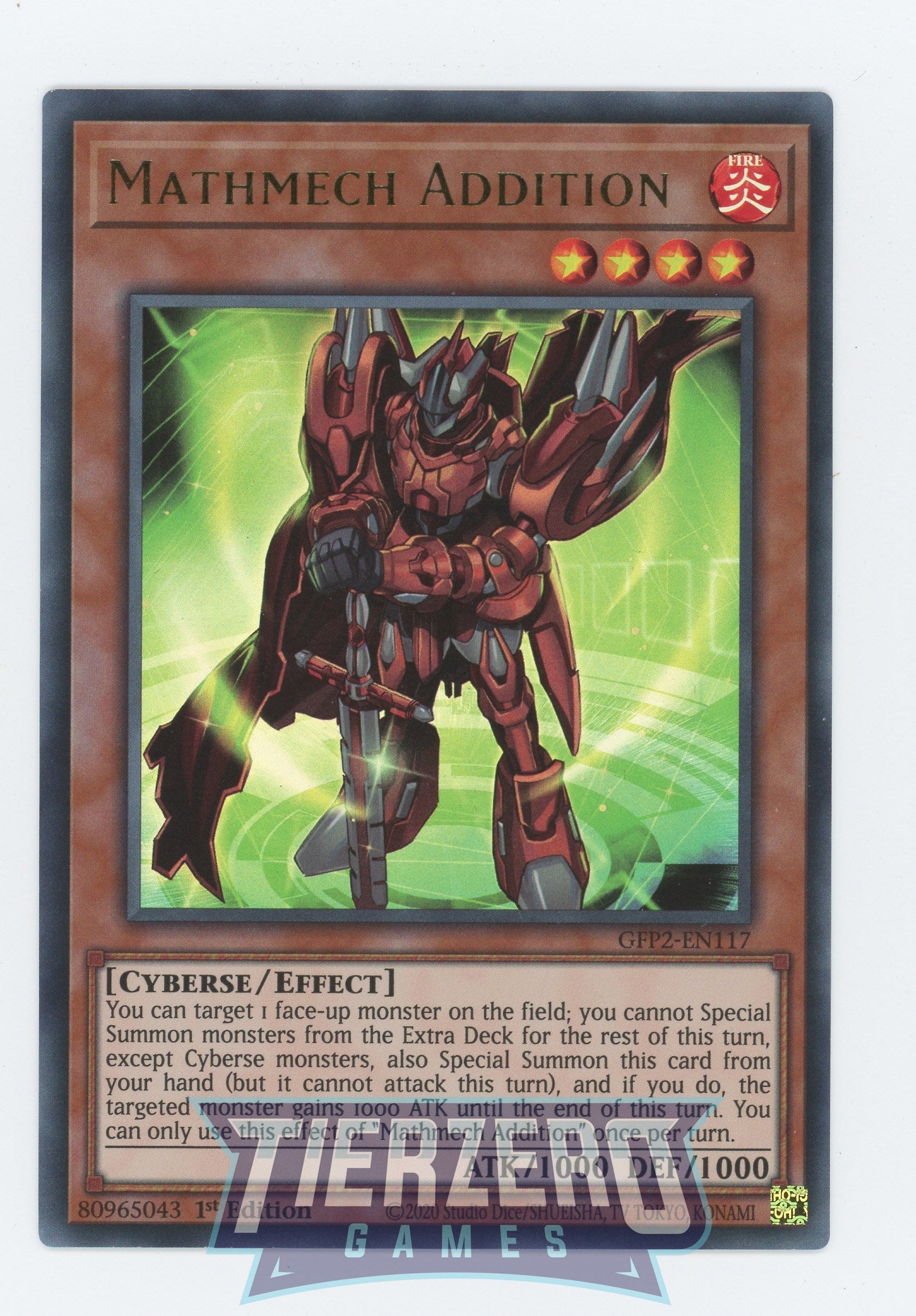 yugioh math card GFP2-EN117 - Mathmech Addition - Ultra Rare - Effect Monster