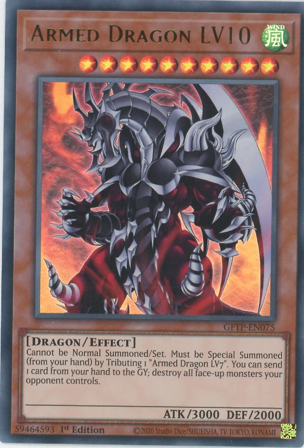 GFTP-EN075 - Armed Dragon LV10 - Ultra Rare - Effect Monster - Ghosts From the Past