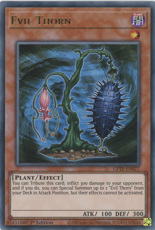 GFTP-EN077 - Evil Thorn - Ultra Rare - Effect Monster - Ghosts From the Past