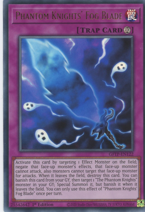 GFTP-EN122 - Phantom Knights' Fog Blade - Ultra Rare - Continuous Trap - Ghosts From the Past