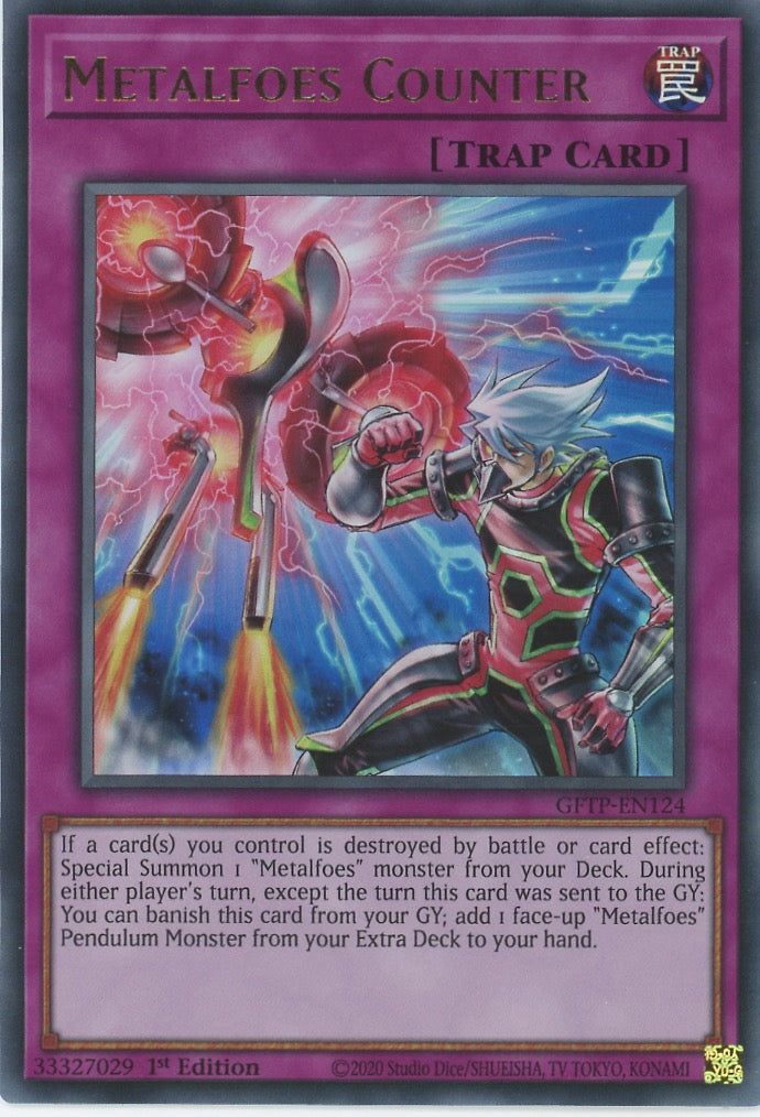 yugioh metalfoes cards GFTP-EN124 - Metalfoes Counter - Ultra Rare - Normal Trap