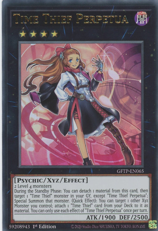 GFTP-EN065 - Time Thief Perpetua - Ultra Rare - Effect Xyz Monster - Ghosts From the Past