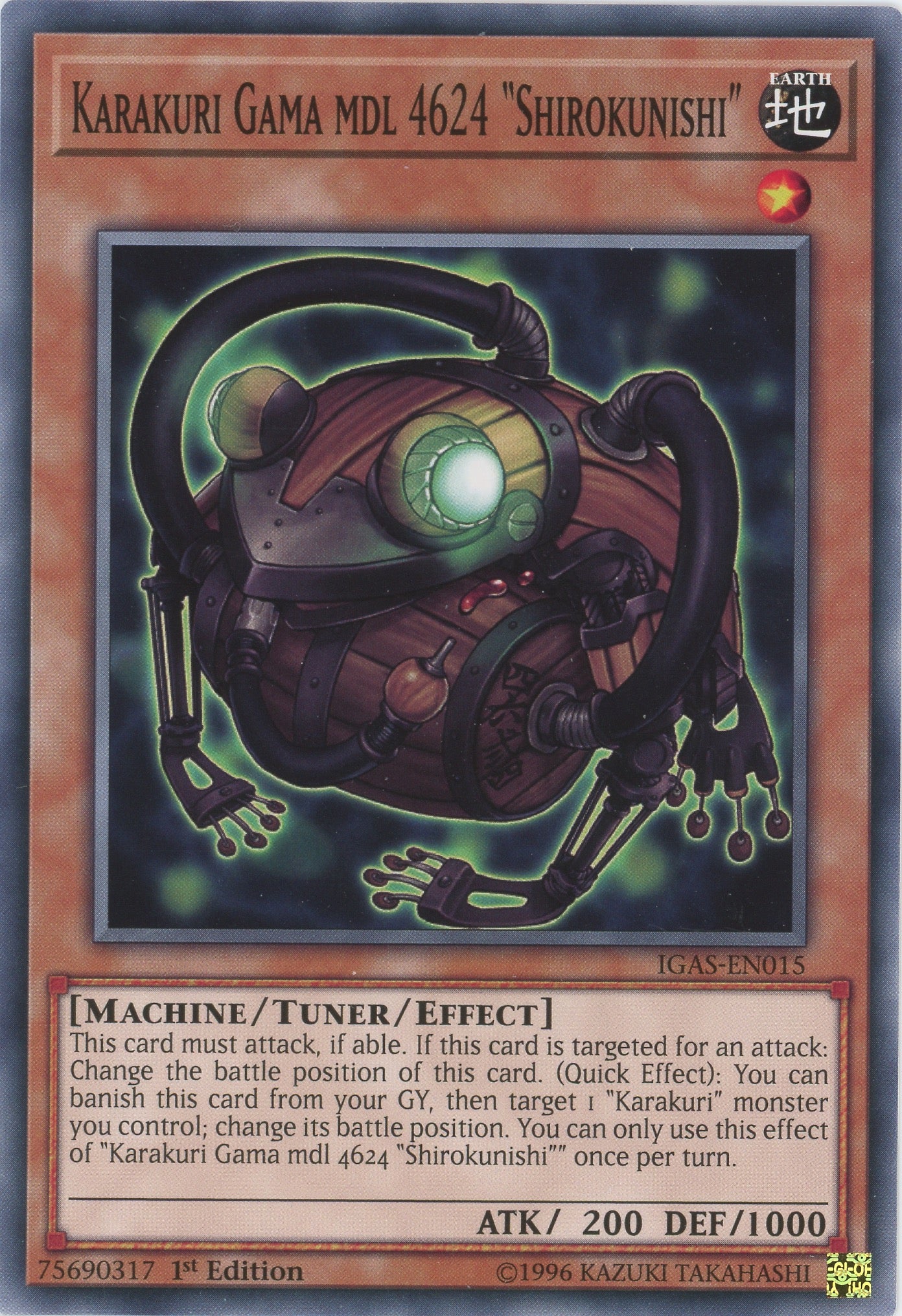 IGAS-EN015 - "Karakuri Gama mdl 4624 "Shirokunishi"" - Common - Effect Tuner monster - - Ignition Assault