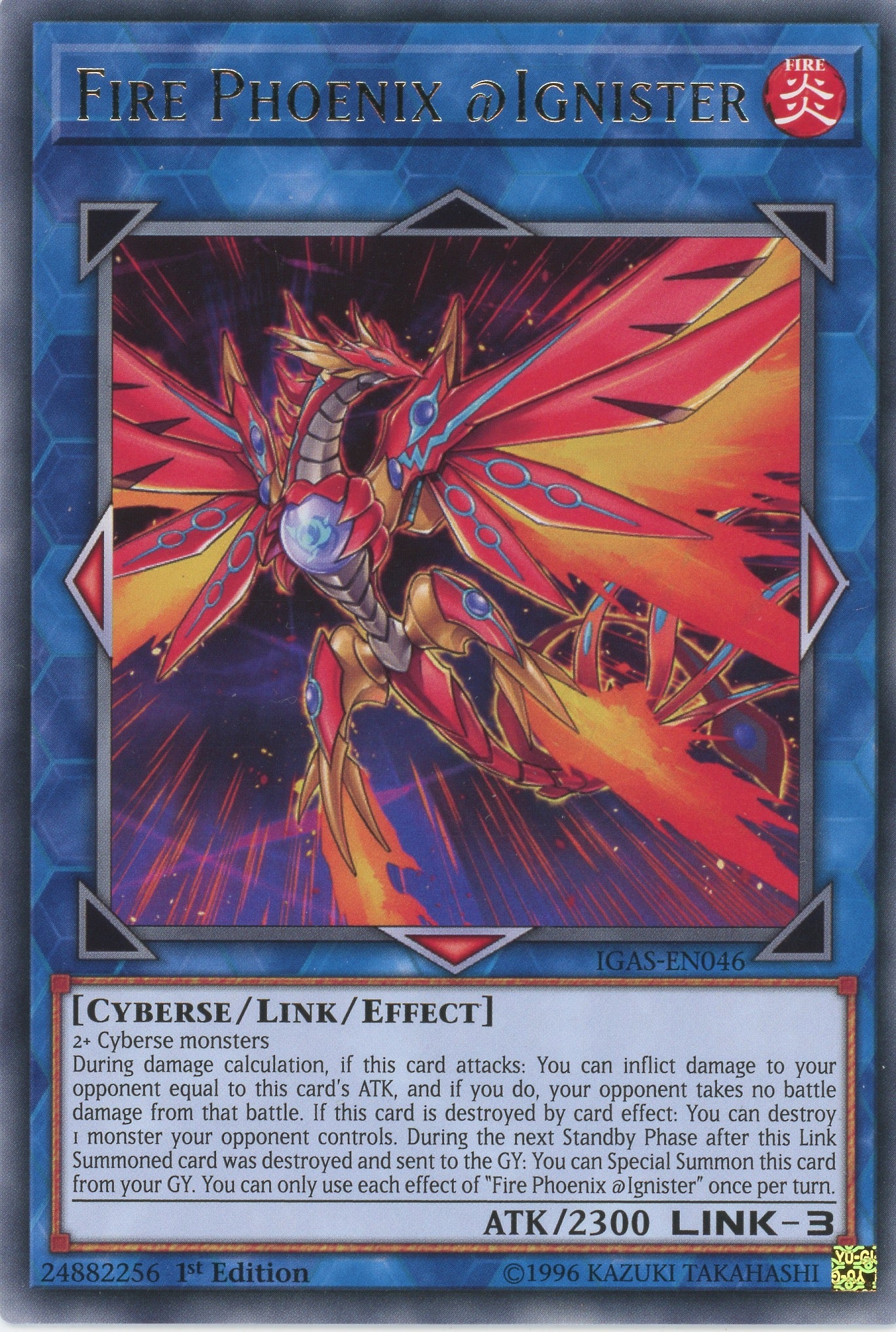 IGAS-EN046 - "Fire Phoenix @Ignister" - Rare - Effect Link Monster - - Ignition Assault