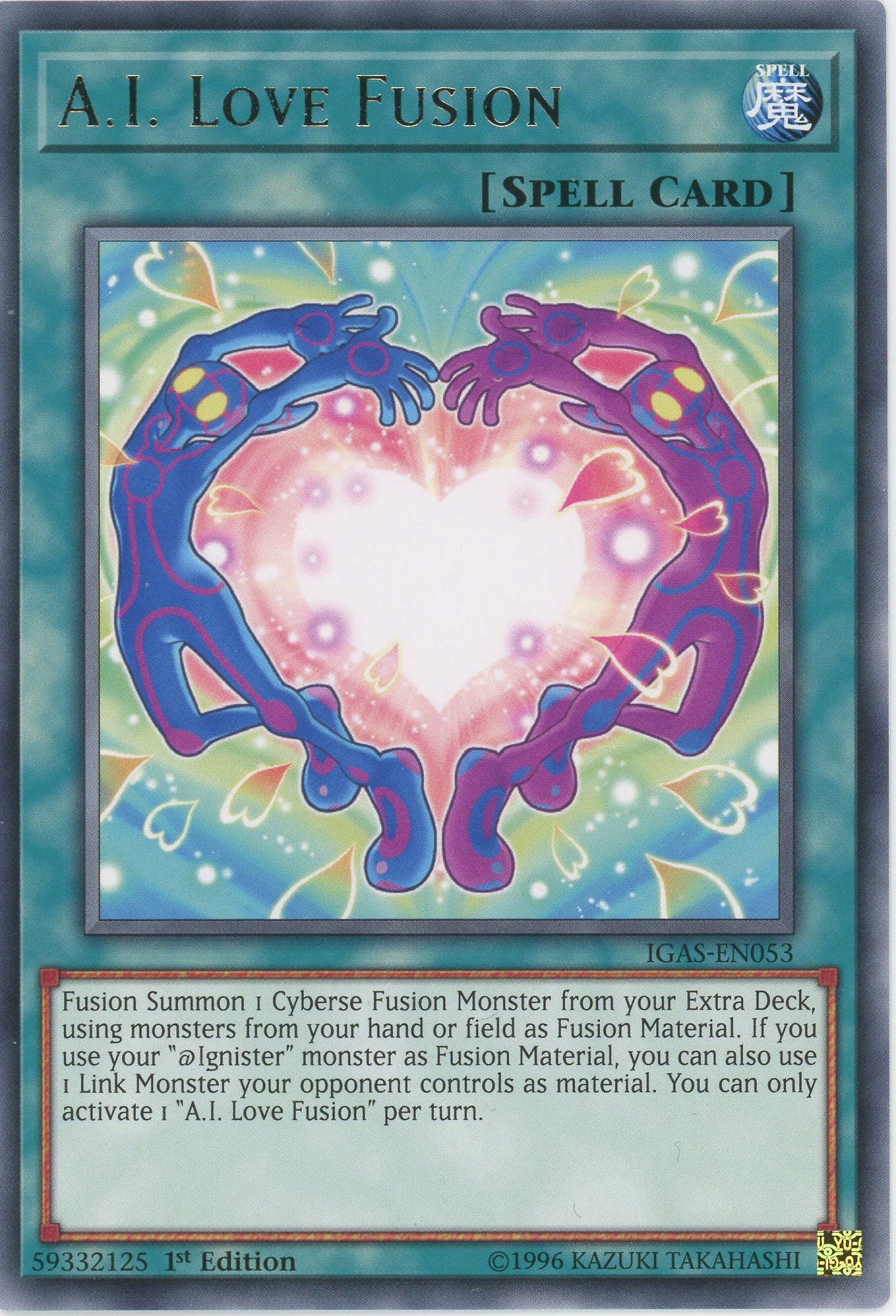 IGAS-EN053 - "A.I. Love Fusion" - Rare - Normal Spell - - Ignition Assault