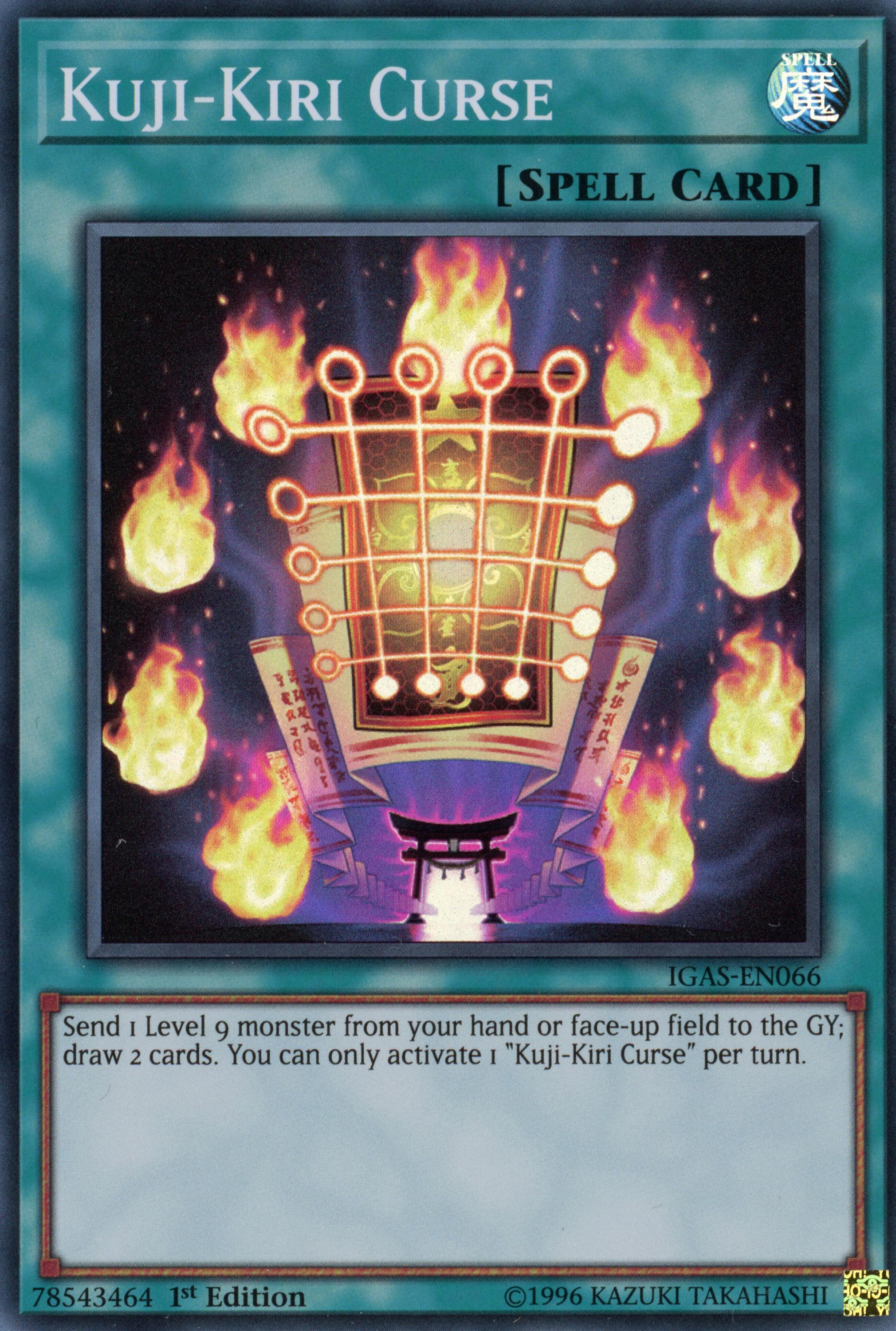 IGAS-EN066 - "Kuji-Kiri Curse" - Super Rare - Normal Spell - - Ignition Assault