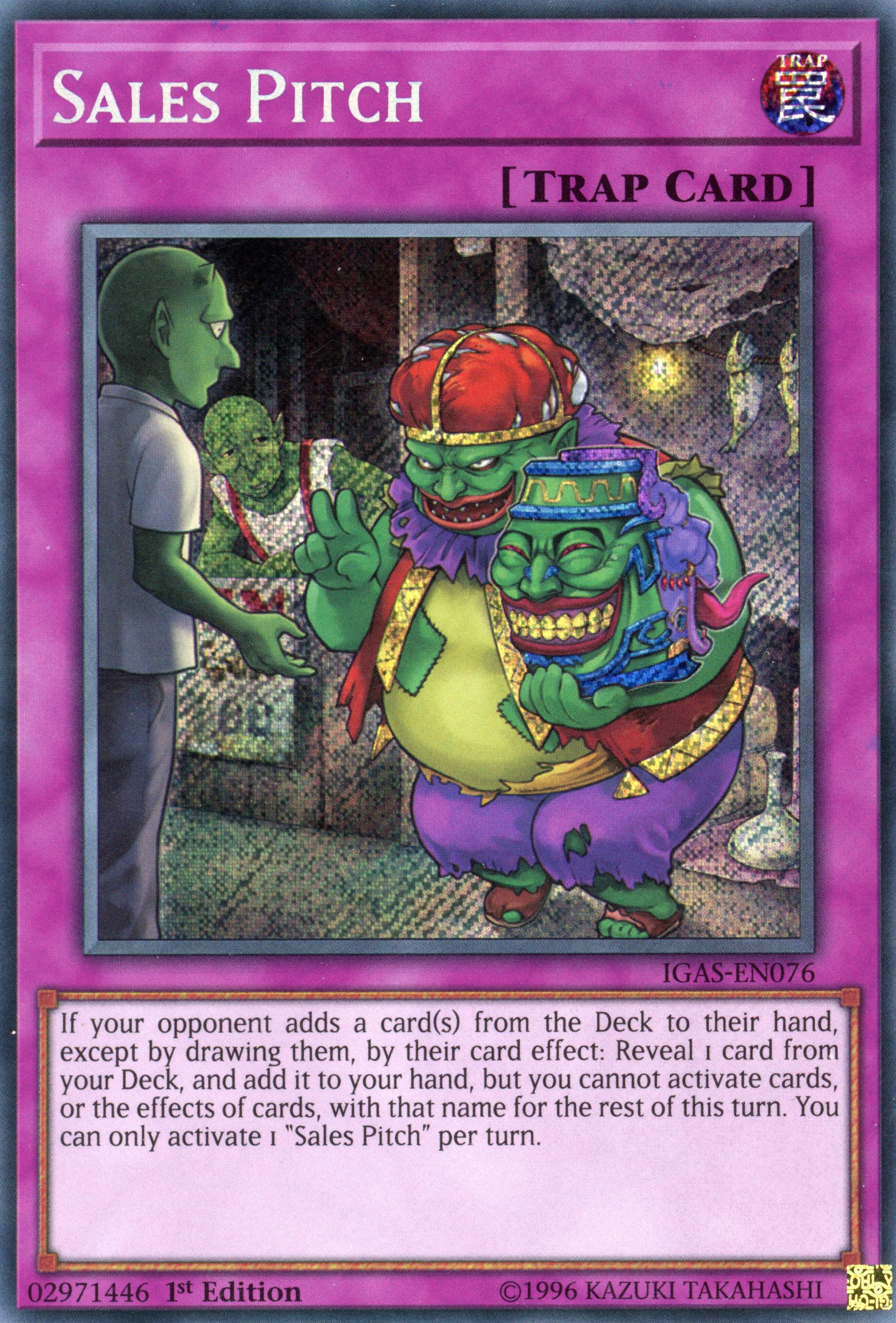 IGAS-EN076 - "Sales Pitch" - Secret Rare - Normal Trap - - Ignition Assault