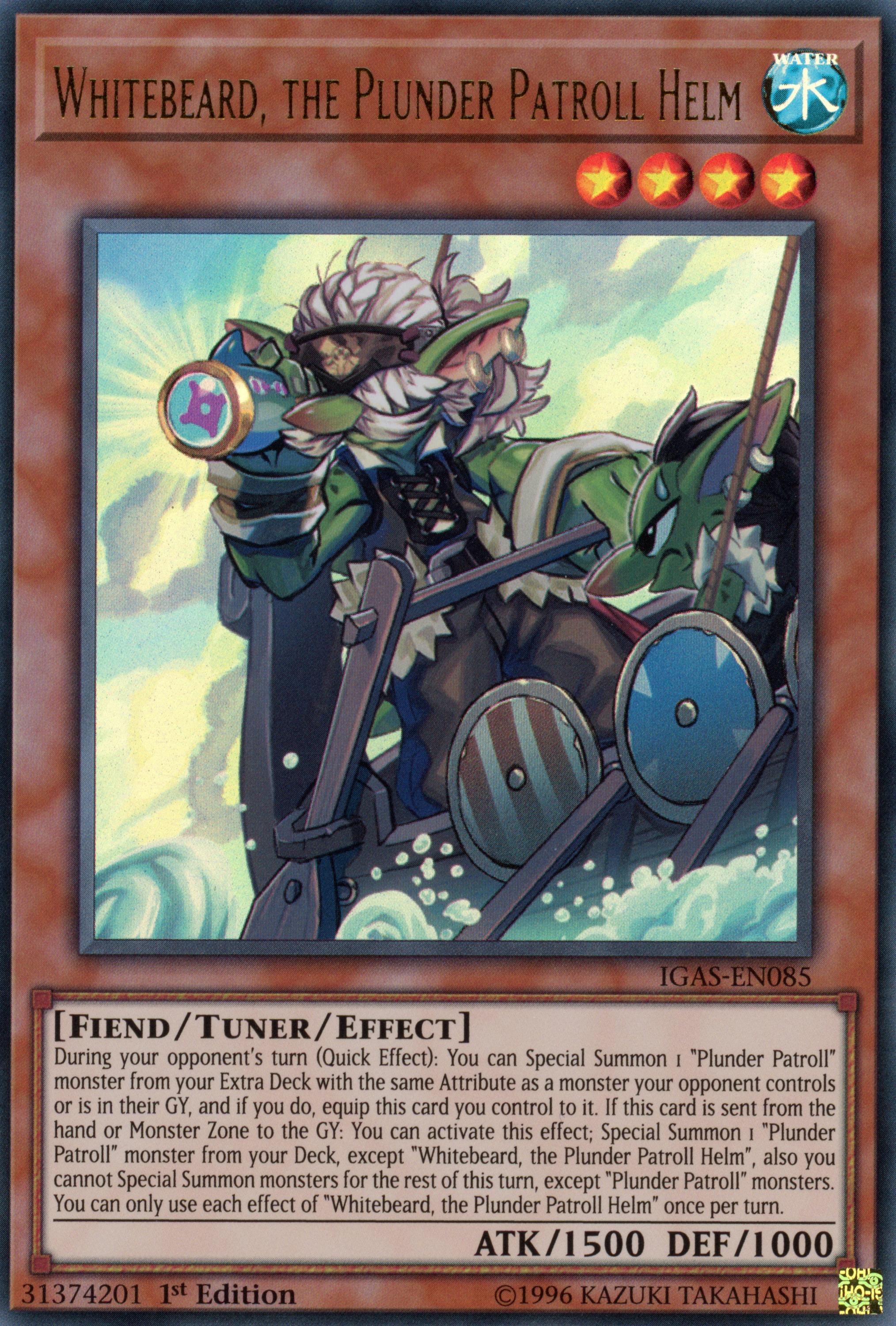 IGAS-EN085 - "Whitebeard, the Plunder Patroll Helm" - Ultra Rare - Effect Tuner monster - - Ignition Assault