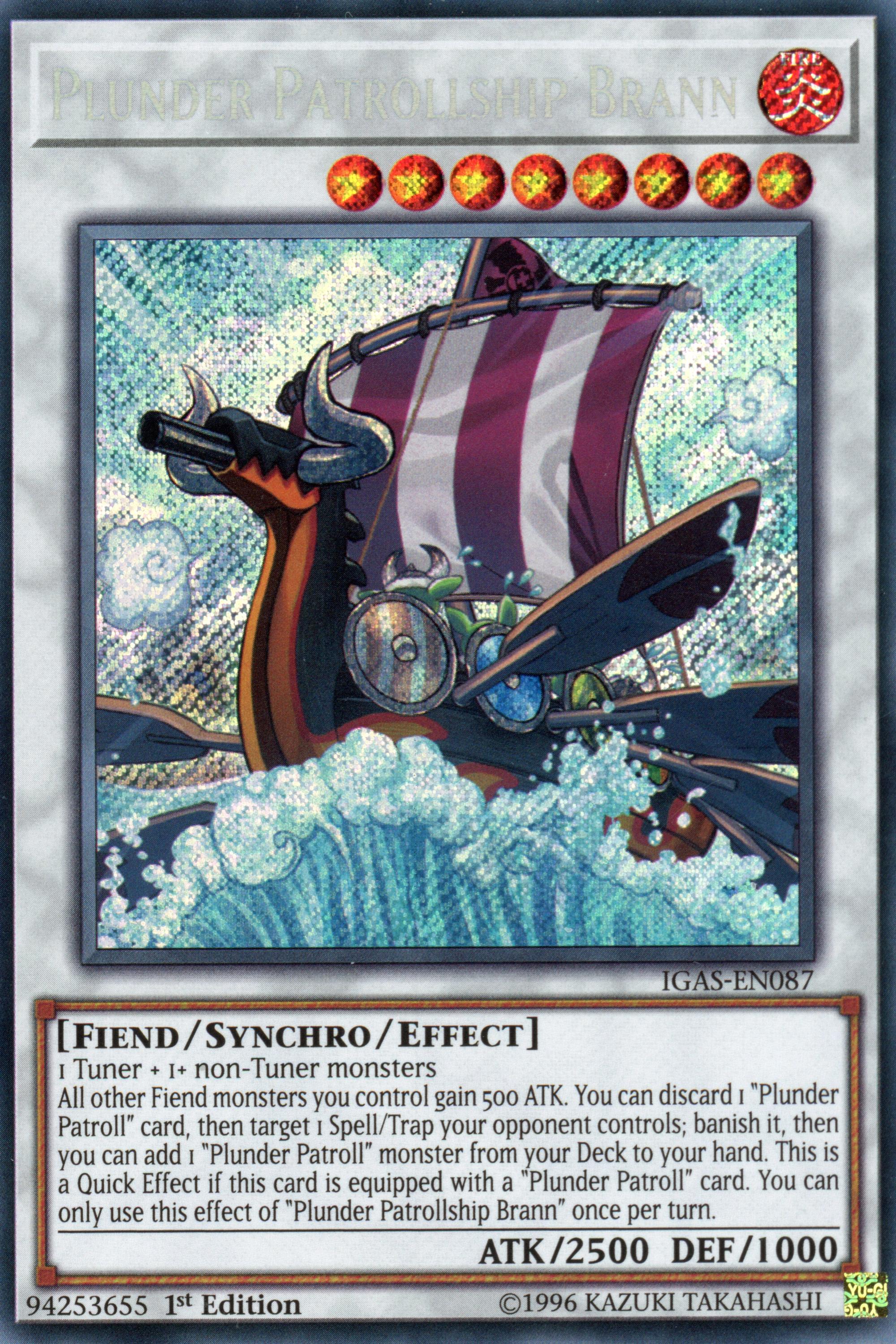 IGAS-EN087 - "Plunder Patrollship Brann" - Secret Rare - Effect Synchro Monster - - Ignition Assault