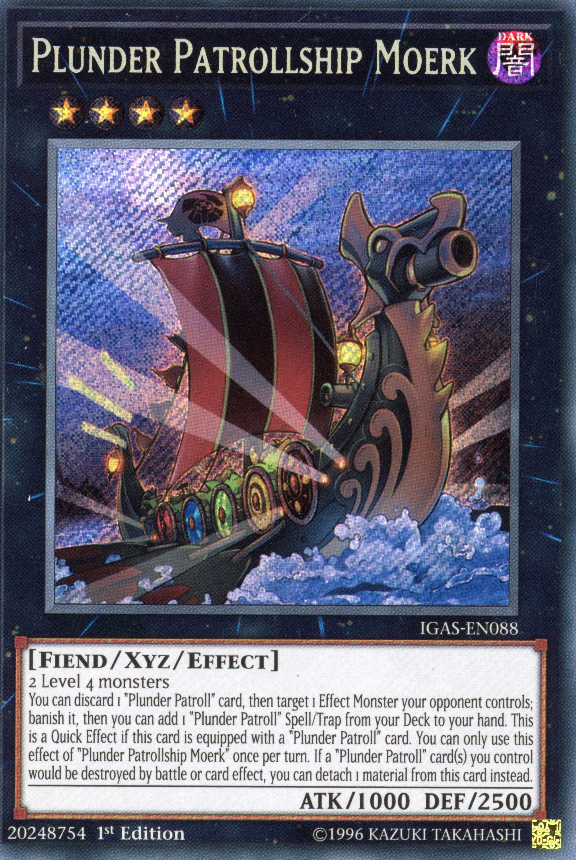IGAS-EN088 - "Plunder Patrollship Moerk" - Secret Rare - Effect Xyz Monster - - Ignition Assault