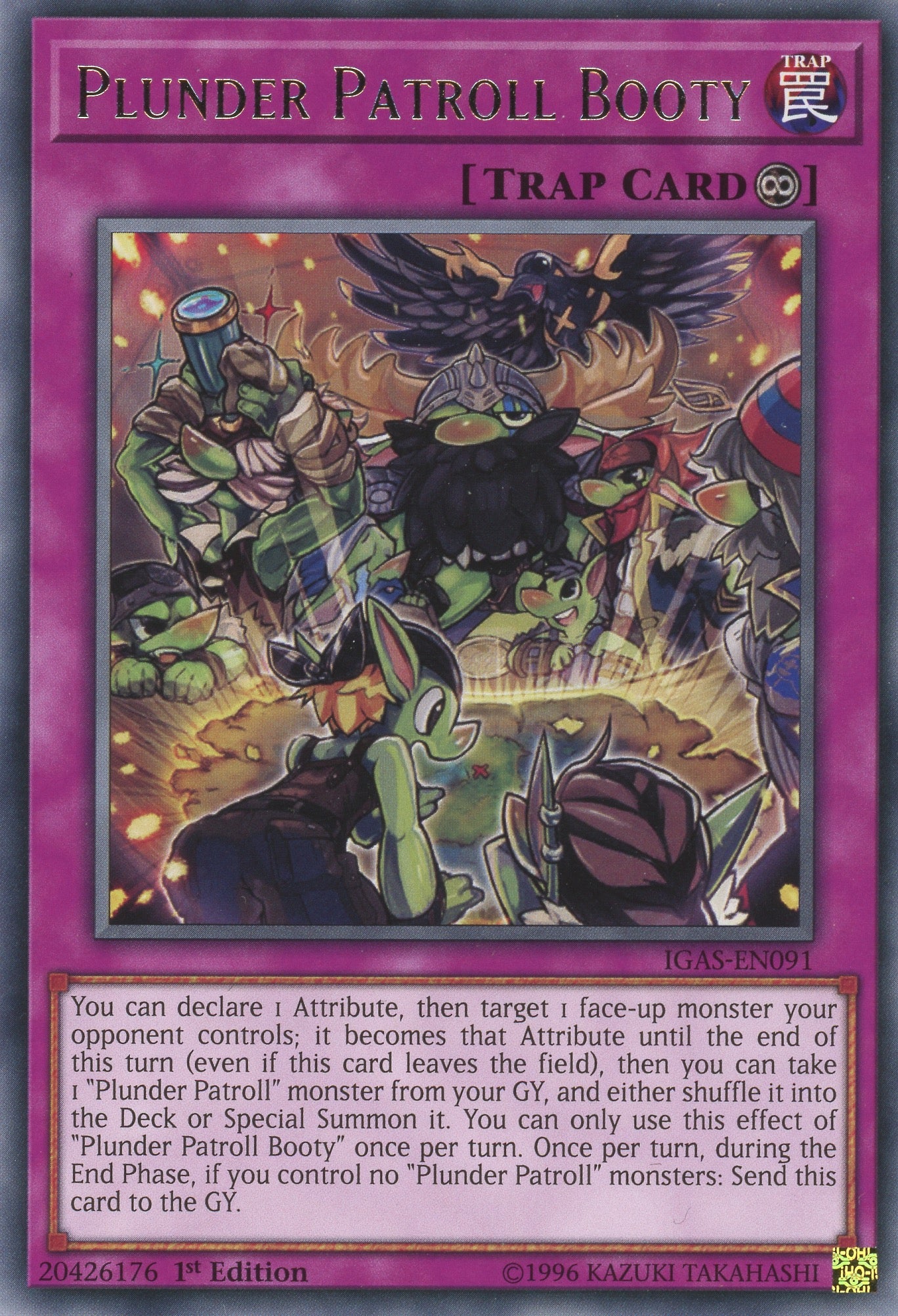 IGAS-EN091 - "Plunder Patroll Booty" - Rare - Continuous Trap - - Ignition Assault