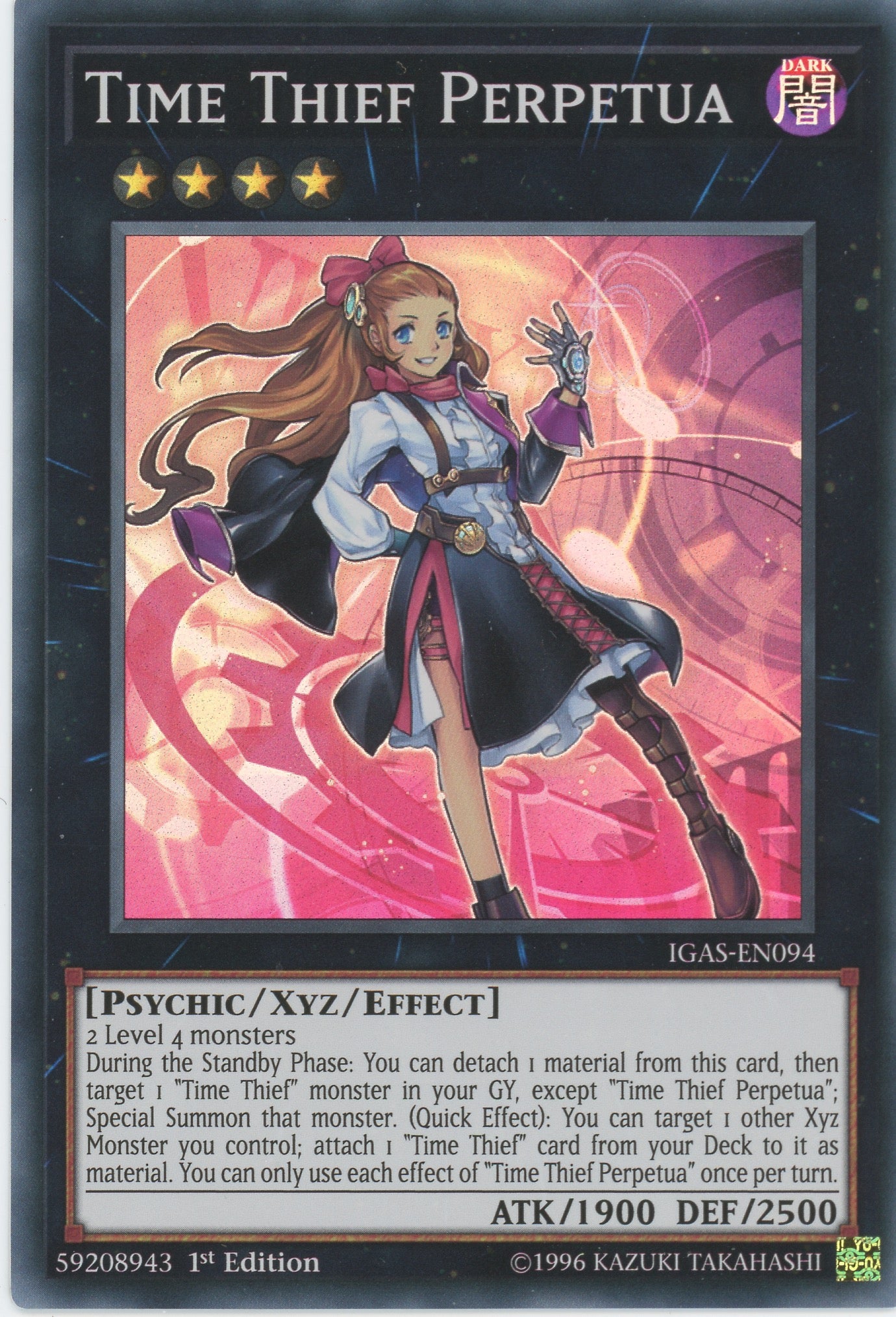 IGAS-EN094 - "Time Thief Perpetua" - Super Rare - Effect Xyz Monster - - Ignition Assault