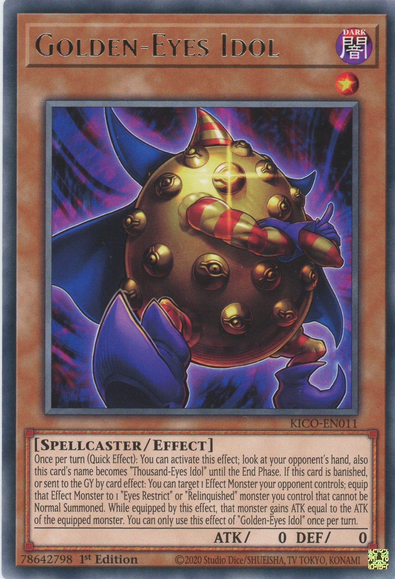 KICO-EN011 - Golden-Eyes Idol - Rare - Effect Monster - Kings Court