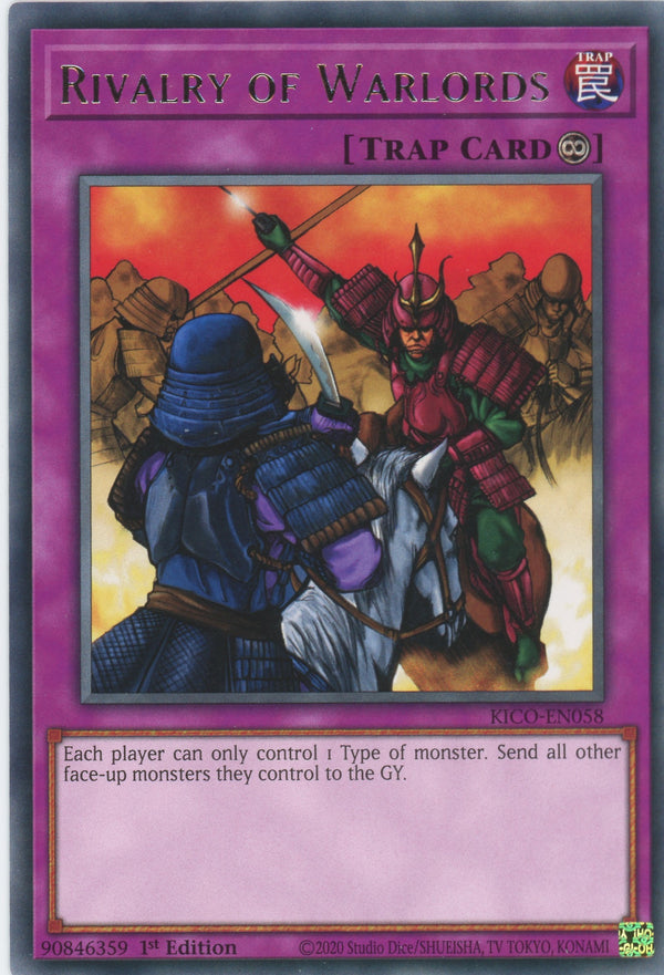 KICO-EN058 - Rivalry of Warlords - Rare - Continuous Trap - Kings Court