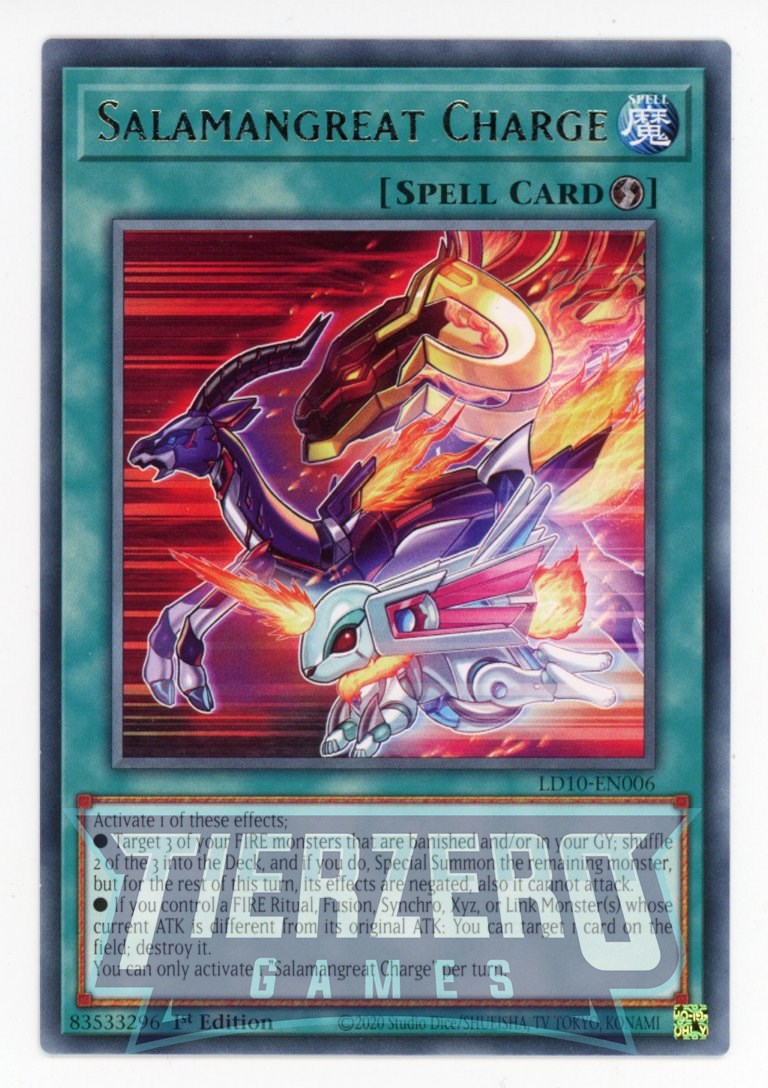 LD10-EN006 - Salamangreat Charge - Rare - Quick-Play Spell - Legendary LD10-EN006 - Salamangreat Charge - Rare - Quick-Play Spell - Legendary