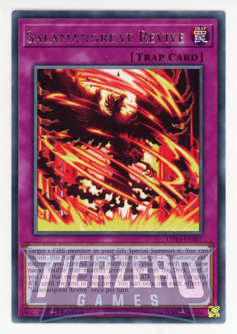 revive card yugioh LD10-EN007 - Salamangreat Revive - Rare - Normal Trap