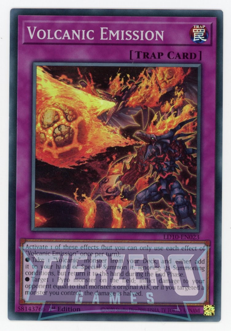 LD10-EN023 - Volcanic Emission - Super Rare - Normal Trap - Legendary LD10-EN023 - Volcanic Emission - Super Rare - Normal Trap - Legendary