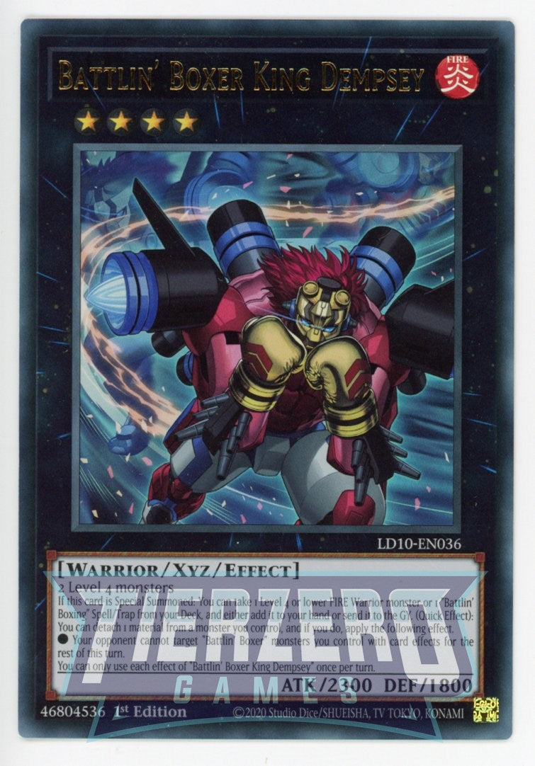 LD10-EN036 - Battlin' Boxer King Dempsey - Ultra Rare - Effect Xyz Mon LD10-EN036 - Battlin' Boxer King Dempsey - Ultra Rare - Effect Xyz Mon