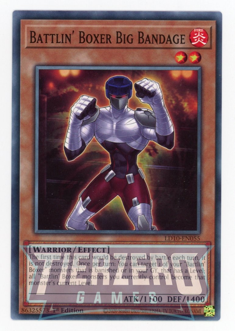 yugioh battlin boxer cards LD10-EN055 - Battlin' Boxer Big Bandage - Common - Effect Monster