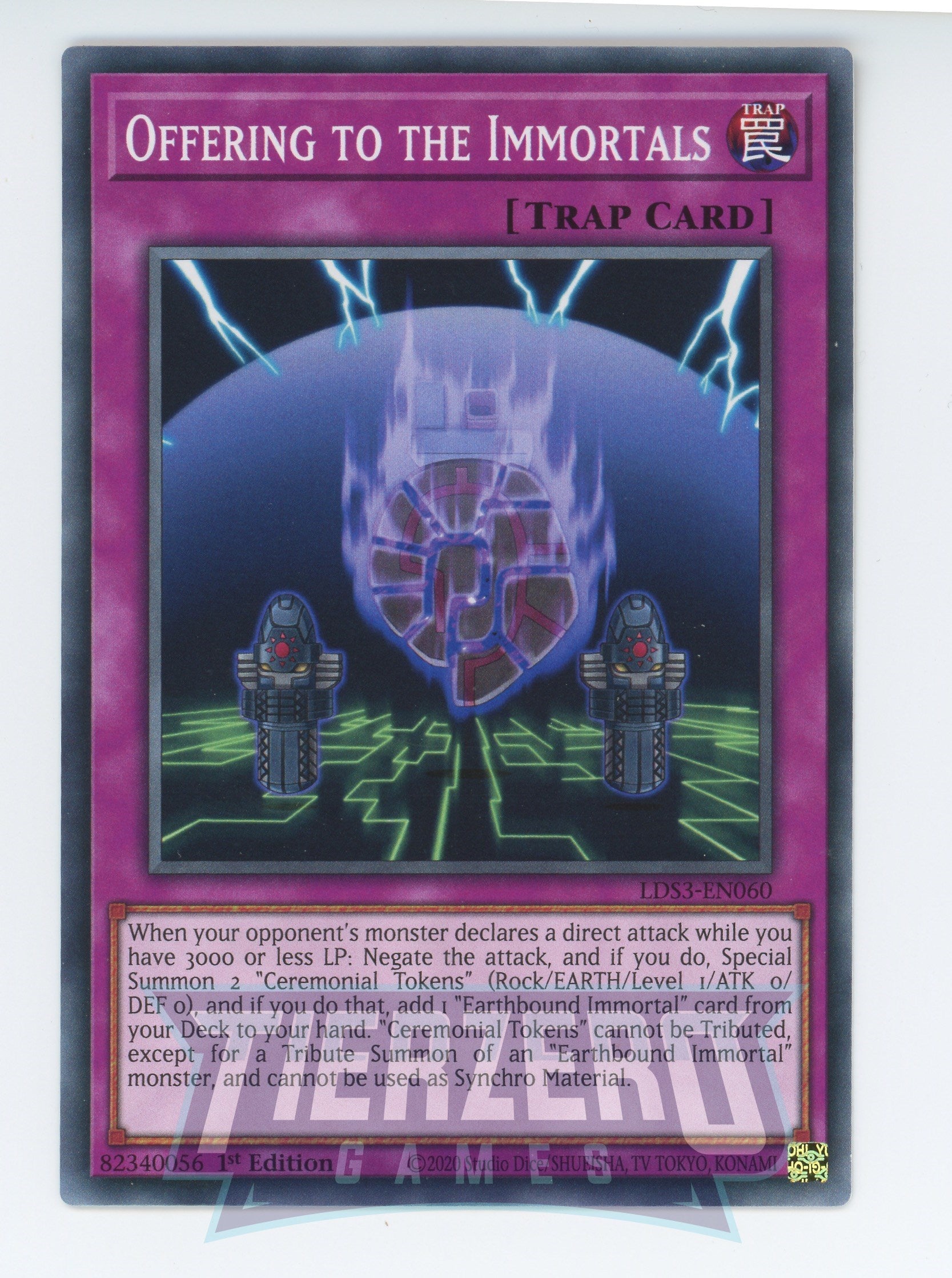 LDS3-EN060 - Offering to the Immortals - Common - Normal Trap - Legendary Duelists Season 3