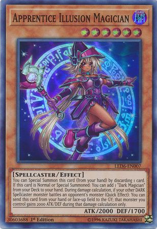 LED6-EN007 - Apprentice Illusion Magician - Super Rare - Effect Monster - Legendary Duelists 6 Magical Hero