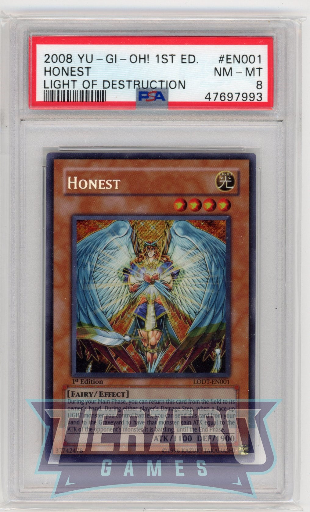 LODT-EN001 - Honest - Secret Rare - PSA 8 - A - 1st Edition