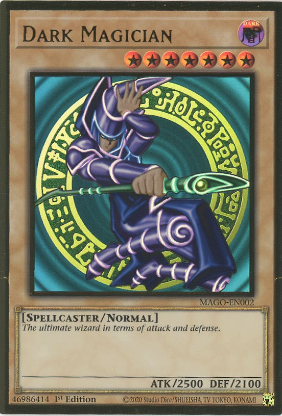 MAGO-EN002 - Dark Magician - Premium Gold Rare - Normal Monster - Maxi