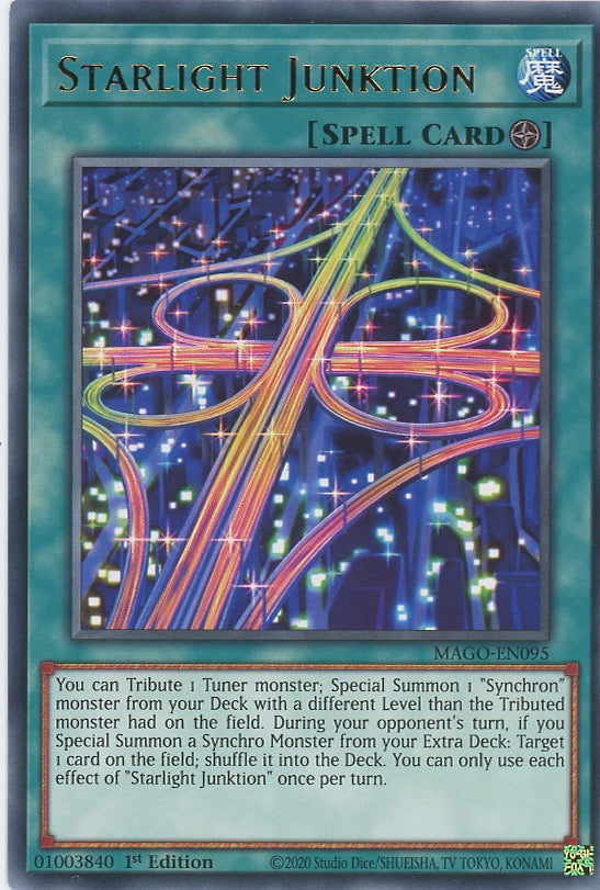 MAGO-EN095 - Starlight Junktion - Gold Letter Rare - Field Spell