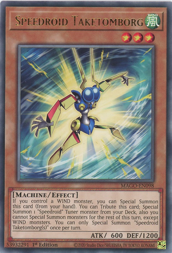 MAGO-EN098 - Speedroid Taketomborg - Gold Letter Rare