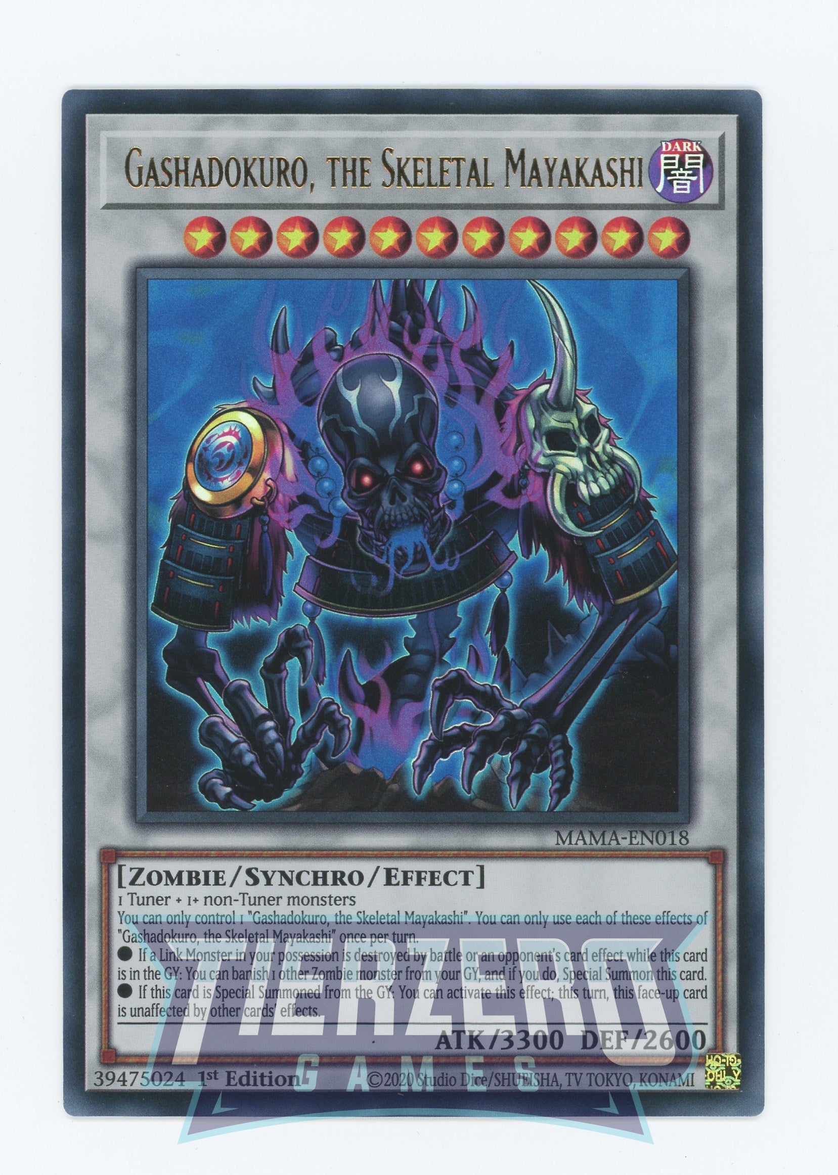 MAMA-EN018 - Gashadokuro, the Skeletal Mayakashi - Ultra Rare - Effect Synchro Monster - Magnificent Mavens