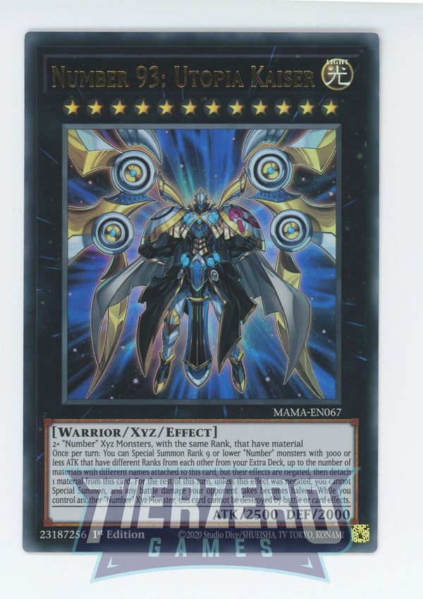 MAMA-EN067 - Number 93: Utopia Kaiser - Ultra Rare - Effect Xyz Monster - Magnificent Mavens