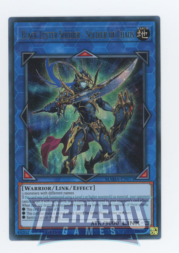 MAMA-EN073 - Black Luster Soldier - Soldier of Chaos - Pharaoh Ultra Rare - Effect Link Monster - Magnificent Mavens