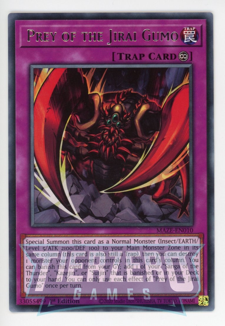 MAZE-EN010 - Prey of the Jirai Gumo - Rare - Continuous Trap