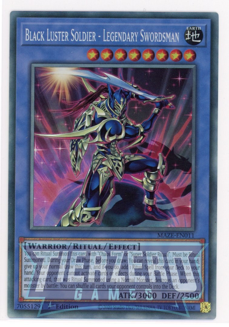 yugioh card black luster ritual MAZE-EN011 - Black Luster Soldier - Legendary Swordsman