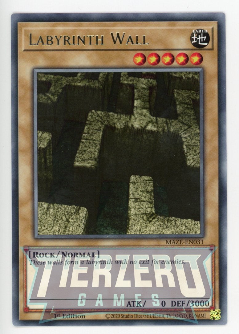 yugioh card labyrinth wall MAZE-EN031 - Labyrinth Wall - Rare - Normal Monster