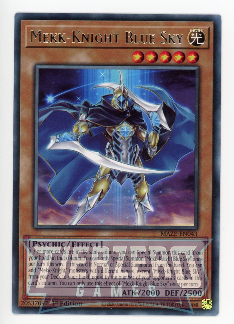 mekk knight deck yugioh MAZE-EN043 - Mekk-Knight Blue Sky - Rare - Effect Monster