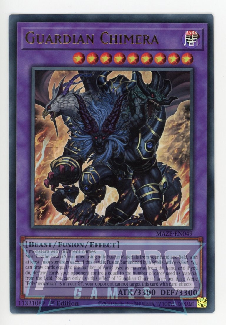 MAZE-EN049 - Guardian Chimera - Ultra Rare - Effect Fusion Monster