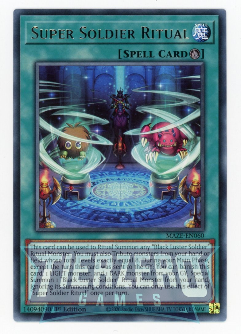 yugioh ritual spell cards MAZE-EN060 - Super Soldier Ritual - Rare - Ritual Spell
