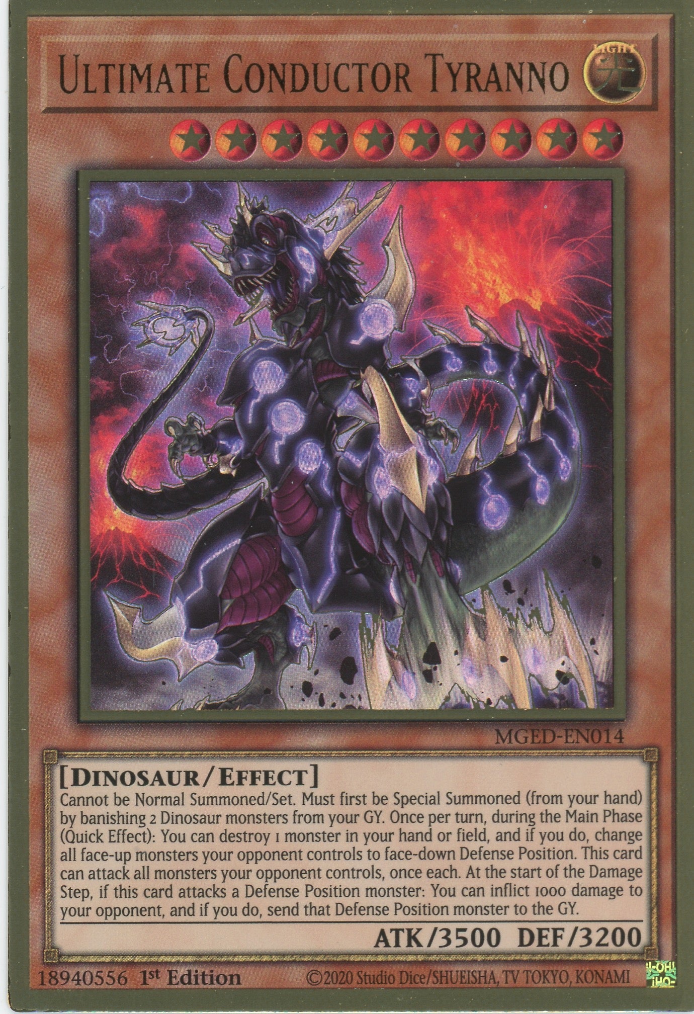 MGED-EN014 - Ultimate Conductor Tyranno - Premium Gold Rare