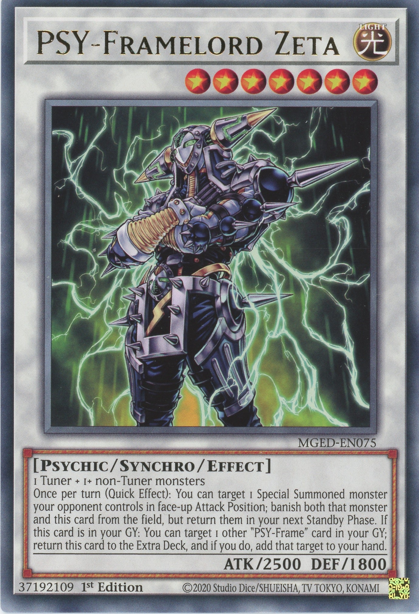 yugioh psy frame deck MGED-EN075 - PSY-Framelord Zeta - Rare - Effect Synchro Monster